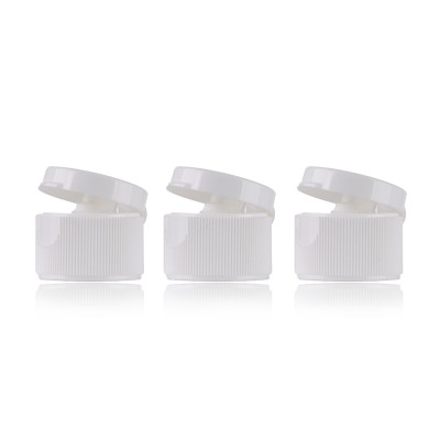 Best selling flip top bottle cap plastic white flip top caps pp 28/410