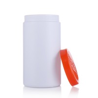 White plastic powder jars cylindrical powder container jar bottle 800ml empty protein powder bottle