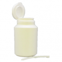 200ml round shape empty PE xylitol gum bottle with tear off cap