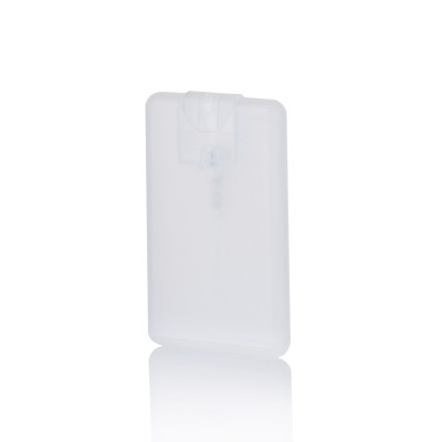 New product 20ml card perfume bottle white color plastic pocket perfume bottle card