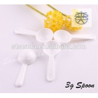 medicine powder measuring spoon, medicine powder spoon in measuring tools,3g white plastic spoon for medicine powder