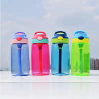 Leakproof Colorful Outerdoor Sports Plastic Bottle With Straw Cup