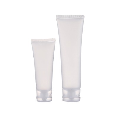 Translucent plastic bottle tubes hand cream ues soft tubes travel bottles with flip cap